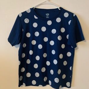 Disney Navy Blue Polka Dot Women’s Tee